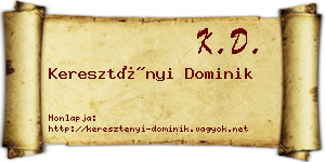 Keresztényi Dominik névjegykártya