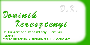 dominik keresztenyi business card